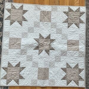 Neutral Lap Quilt / Baby Quilt 36” x 36”